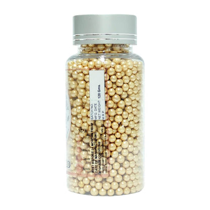English Gold Disco Balls Sprinkles 6 MM 120 Gms
