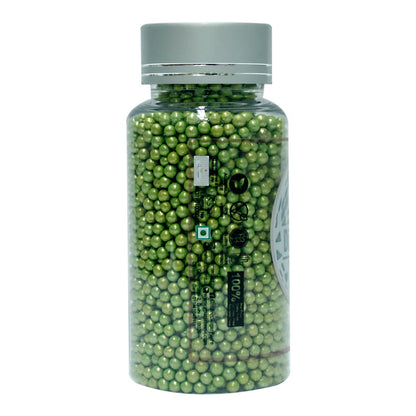 Confect Green Disco Balls Sprinkles 2 MM 120 Gms