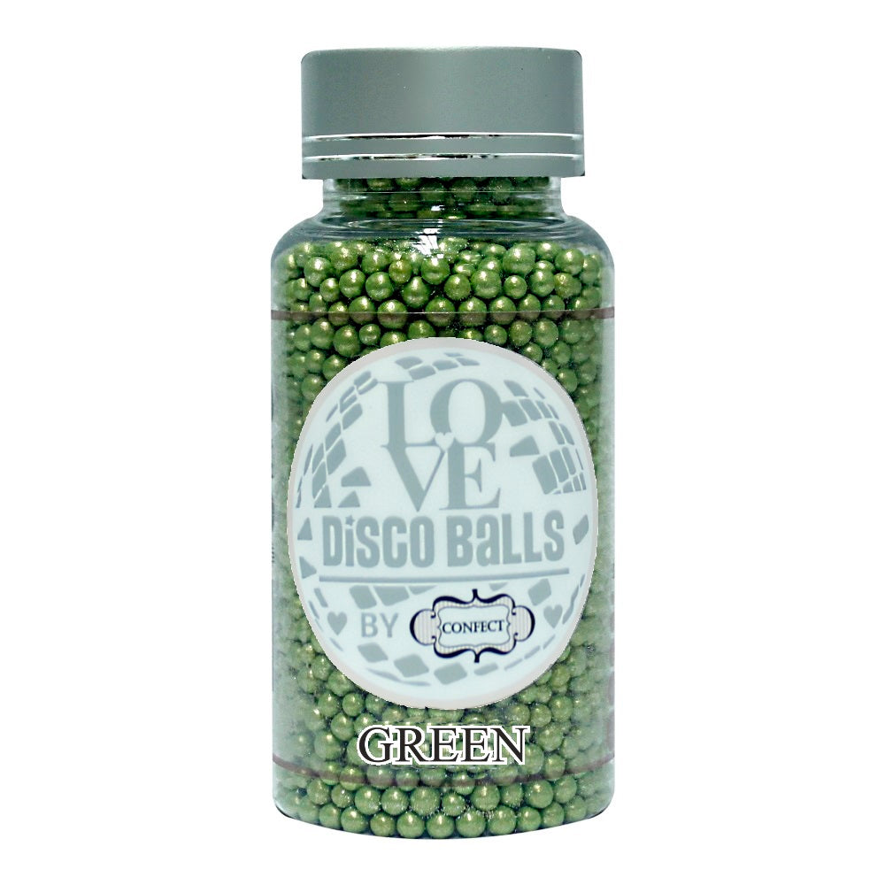 Confect Green Disco Balls Sprinkles 6 MM 1 Kg