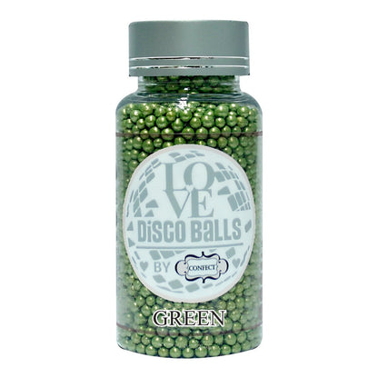 Confect Green Disco Balls Sprinkles 6 MM 1 Kg