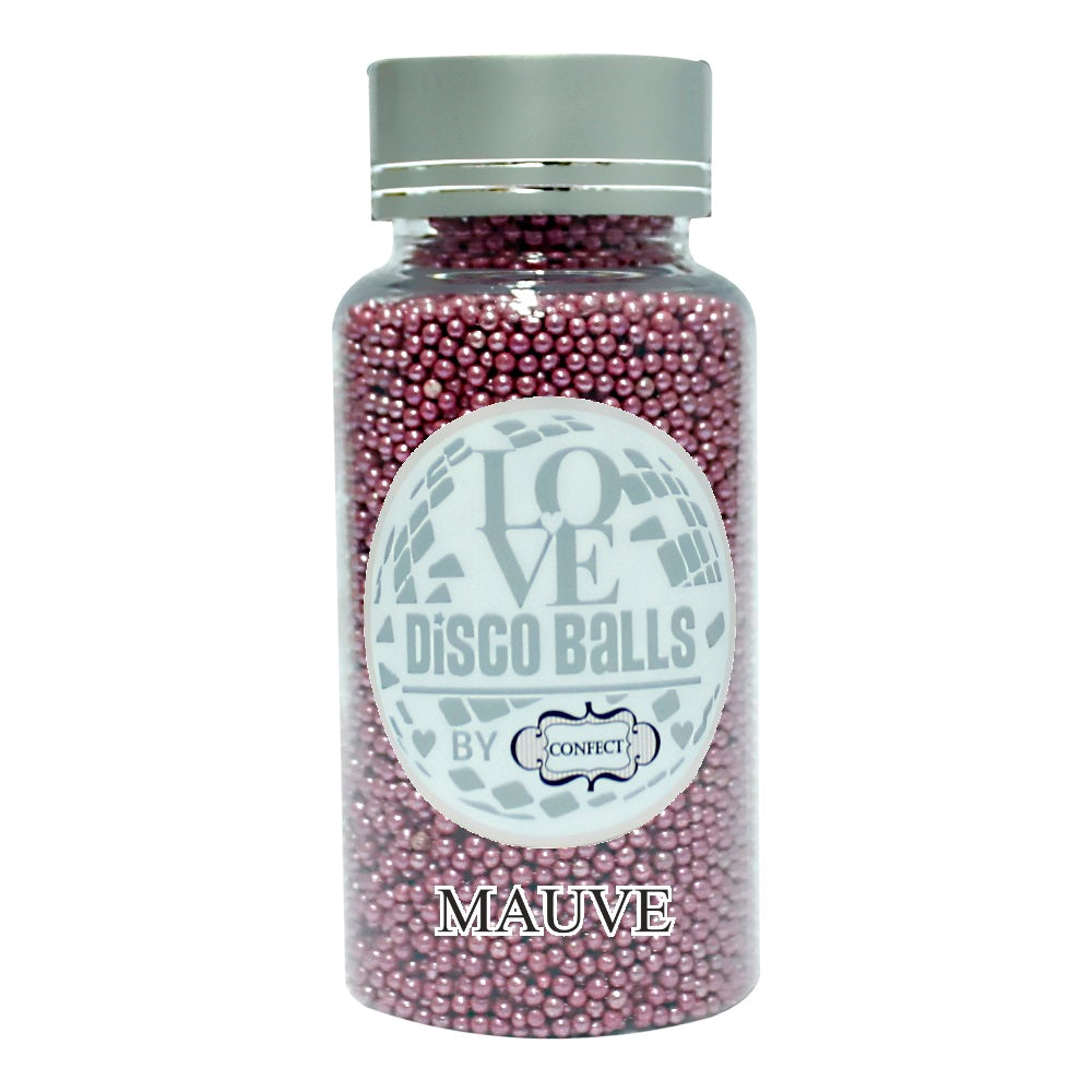 Confect Mauve Disco Balls Sprinkles 2 MM 1 Kg