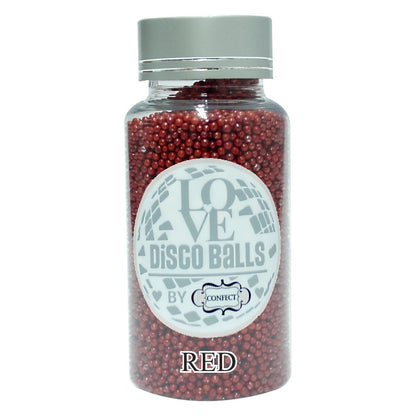 Confect Red Disco Balls Sprinkles 2 MM 1 Kg