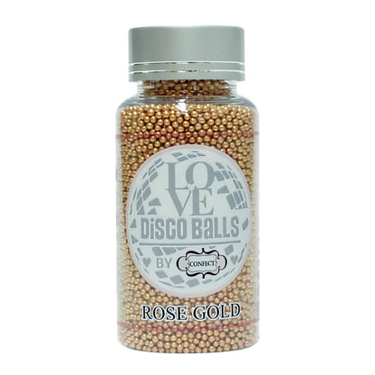 Rose Gold Disco Balls Sprinkles 2 MM 120 Gms