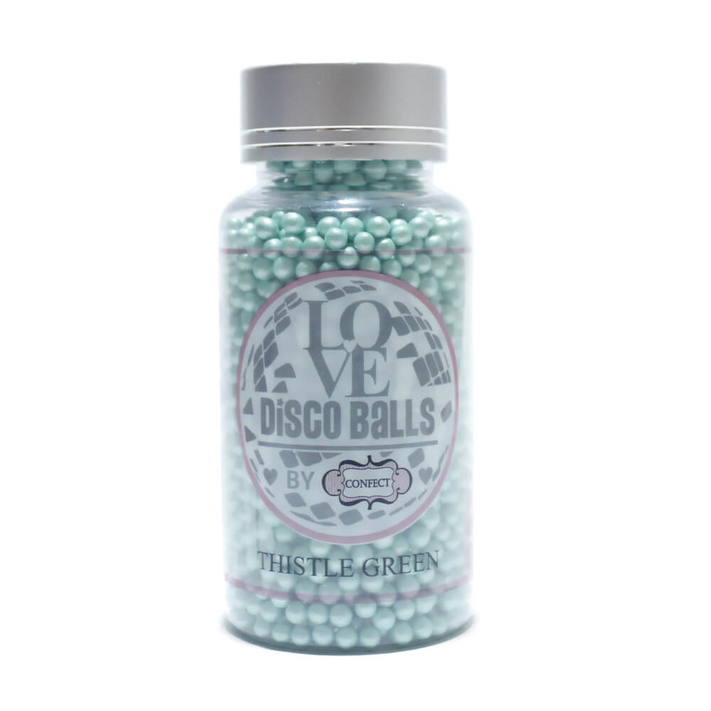 Confect Thistle Green Disco Balls Sprinkles 4 MM 1 Kg