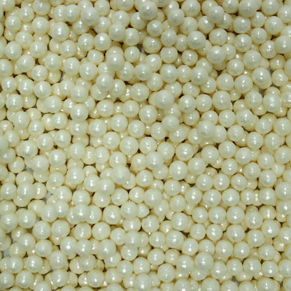 White Disco Balls Sprinkles 4 MM 120 Gms